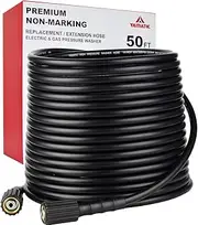 Kink Resistant Pressure Washer Hose 50FT 1/4" M22 Brass Fitting Power Washer Hose Replacement for Ryobi, Troy Bilt, Greenworks, Craftsman Most Brand Power Washer, 3200 PSI