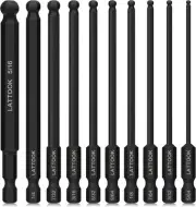 Ball End Hex Head Allen Wrench Drill Bit Set (10PCS SAE 10pcs Bits