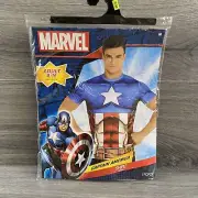 Marvel Captain America Mens S/M Shirt Halloween Costume Cosplay Dress Up New