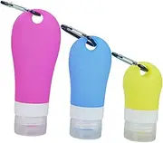 VICASKY 1Set Silicone Emulsion Bottles Travel Containers Refillable Lotion Storage for Toiletries Leakproof Design Random Colors for Home Travel