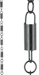 DFTDFYXYRain Chain Adjustable Aluminum Outdoor Rain Chains Rain Catcher Chain 3.2-26.2FT Water Feature Or Downpipe with Fixer and Hook,for Gutter Adapter,Decorate The Garden,Patio,Temple,2.6m(8.5ft)