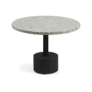 Delano grey terrazzo side table 55cm