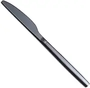 Berglander Black Dinner Knives Set Of 12, Titanium Shiny Black Plating Stainless Steel Dinner Knife, Butter Knife Table Knives Dishwasher Safe