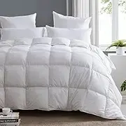 Dreamaker Luxurious 100% Goose Down Fibre Cotton Quilt with Soft Japara Cover Hypoallergenic Breathable Anti-Microbial Water Resistant & Machine Washable - Queen Bed