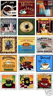 Tumbled Marble Mural Art Coffee Backsplash Tile #14