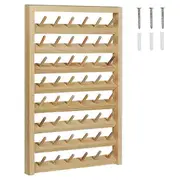 48 Spool Sewing Thread Stand,Wall Mount Sewing Thread Stand with Hook,Wooden Embroidery Organizer f Wood Color