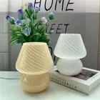 Bedroom Glass Plug Night Light Desk Lamp Mushroom Lamp Vintage