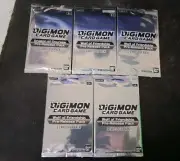 Digimon Pre-Release Pack - 5 Packs: 1x Dragon Of Courage + 4x Wolf Of Friendship