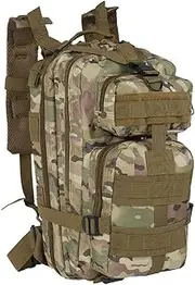 Tactical Military Backpack 30L Outdoor Hiking Backpack, Sport Hiking Trekking Camping Travel Backpack, Combat Rucksack Sturdy Durable for Hiking Cycling 17x 8x 10in