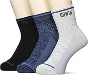 [Gunze] Edwin EWT034 Men's Socks, Casual, Set of 3, Deodorizing, Short Length