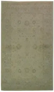 Vintage Washed-out Look Peshawar Rug 6x10 Beige Wool Oushak Handmade Rug