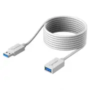 Sabrent 22AWG USB 3.0 Extension Cable - A-Male to A-Female [White] 10 Feet