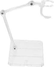 GARVALON Adjustable Action Figure Stand Plastic Model Display Rack for Desktop for Doll Models Collectibles Stable Base for Craft Shows Retail Displays