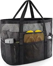 [SRISE] Mesh beach bag - Large beach tote bag for family beach bag for toys & vacation Essential