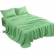 2000TC Cooling Bamboo Sheet Set Flat Fitted Sheet Set Pillowcases 5 Size Avocado