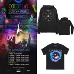 COLDPLAY MUSIC OF THE SPHERES LIVE 2023 男/女拉鍊連帽衫設計輔助服裝同款運動衫中