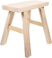 Wooden Foot Stool, Small Wooden Step Stool for Bathroom, Anti-Slip Low Bench for Kids, Shoe Changing, Plant Stand Tray, 9.45 X 8.66 X 5.91 Inches