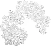 EXQUIMEUBLE 200 Pcs Fake Ice Cubes Decor Realistic Plastic Ice Blocks for Vases Fish Tanks Unique Decorative Easy to Clean