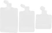 BATHVEVE 1Set Reusable Travel Lotion Pouch Leakproof Squeeze Pouches for Makeup Shampoo and Cream Includes Funnel Labels Travel Containers