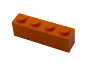Lego 3010 Orange Brick 1 x 4 Element 4118827