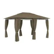 Garden Marquee With Curtains 4X3 M Taupe