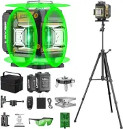 Laser Level 360 Self Leveling with Tripod, 200Ft/60M Working Distance with Verti