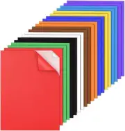 20 Pack Self Stick Foam Sheet 9 x 12 in Multicolor 10 Colors Eva Foam Sheets