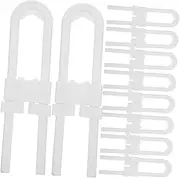SUPVOX 12Pcs U Shaped Proofing Cabinet Locks Safety Latches for Drawers Refrigerators and Cupboards Childproofing Safety Locks