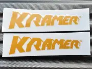 2Pcs KRAMER Guitar Bass Vinyl Silk Screen Headstock Self-Adhesive RAISED Sticker