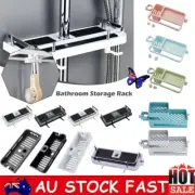 Bathroom Shelf Shower Pole Rack Storage Organiser Tray Holder HQ