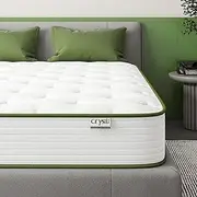 [Crystli] Queen Size Mattress 10 Inch Memory Foam Mattress Hybrid Queen Mattress in a Box with Wrapped Innersprings CertiPUR-US Certified Medium Firm Pressure Relieving Supportive Queen Mattress
