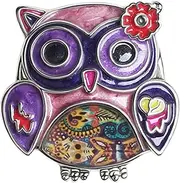 [DOWAY] Enamel Flower OWl Gifts Cute Owl Brooch Pins for Women Fashion Jewelry Charms