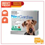 NEXGARD Flea Tick Treatment GREEN for Dogs 6 Chews 10.1 to 25 Kg Shipping FREE