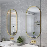 在飛比找蝦皮商城精選優惠-北歐橢圓形壁掛衛浴洗手衛生間鏡子浴室鏡化妝鏡梳妝鏡穿衣鏡  