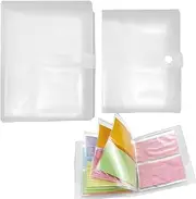 Clear Card Binder, 2 PCS Flash Cards Holder for Business Cards, Standard Size (2 Sizes, Total 60 Page Hold 240 Cards)