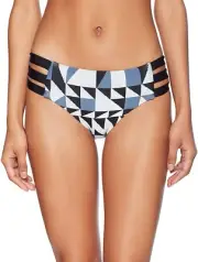 Seafolly Women's 175257 Multi Strap Hipster Coverage Bikini Bottom Size 8