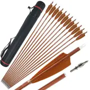 31" Carbon Arrows Shafts SP500 SP600 ID6.2mm Archery Bow Arrow Feather Hunting
