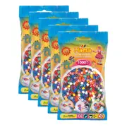 5x 1000pc Hama Bead Bags Kids DIY Building Activity Art/Craft Toy Bold 5y+