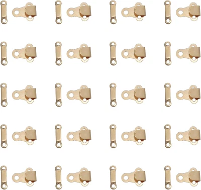 30 Pairs Sewing Hooks and Eye Closure Fasteners Clasps for Pants Metal Small Buc