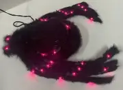 Lighted Hanging Poseable Spider 24" 30 Purple Lights Indoor Outdoor NEW In Box