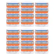 24pcs Razor Blade Shaving Razor Blade Refills for Gillette Fusion 5,Orange New Version