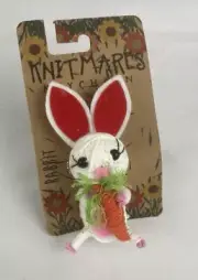 Little Knitmares Bunny Rabbit Keychain String Art Easter Bunny Carrot New