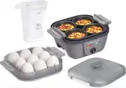 6-in-1 Electric Egg Poacher Cooker Maker for 4 Poached Eggs/9 Hard-Boiled Eggs