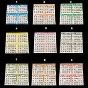 Bingo Paper Game Cards - 4 Cards - 9 Sheets - 50 Books - 8 Inch Square Size Disposable Sheet - Made in USA