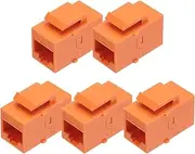 uxcell 5 Pack RJ45 Ethernet Coupler, Female to Female Cat6 Coupler Ethernet Extension Adapter Network Connector for Cat6/Cat5e/Cat5,Orange