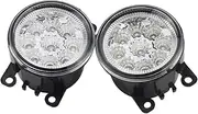 LED White Front Fog DRL Daytime Running Light Compatible for Ford Fiesta Focus Transit MK7 MK8, Compatible for Vauxhall Opel