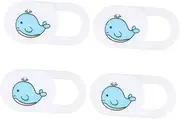 OSOLADY 4Pcs Whale Pattern Webcam Cover Slide Ultra Thin Privacy Lens Protector for Laptop and Tablet Cute Cartoon Design Webcam Lid for Family Privacy Protection