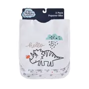 Big Softies 3 Pack Popover Bibs, Dino
