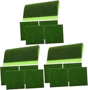 Sosoport 3sets Artificial Turf Square Fake Moss Realistic for Mini Garden Decor 5pcs*3