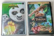 2 Brand New DVDs - "Kung Fu Panda 3" + Disney's "Tarzan" (1999) Special Edition